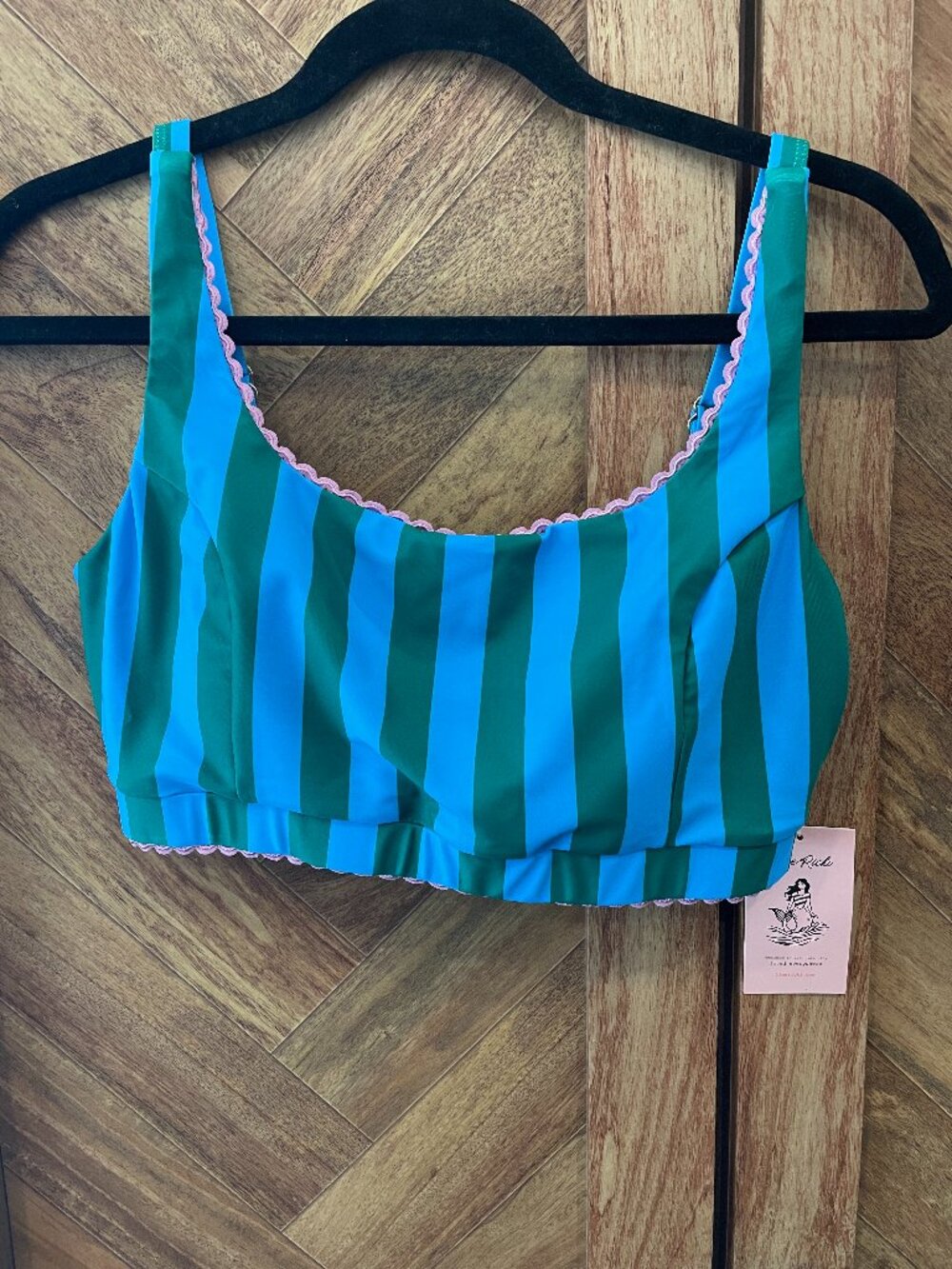 Lime Ricki Bikini Top Large NWT